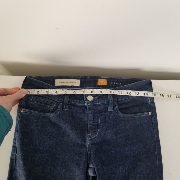 Anthropologie Pilcro Stet Slim Bootcut Jeans Dark Wash Size 26 - Picture 8 of 14